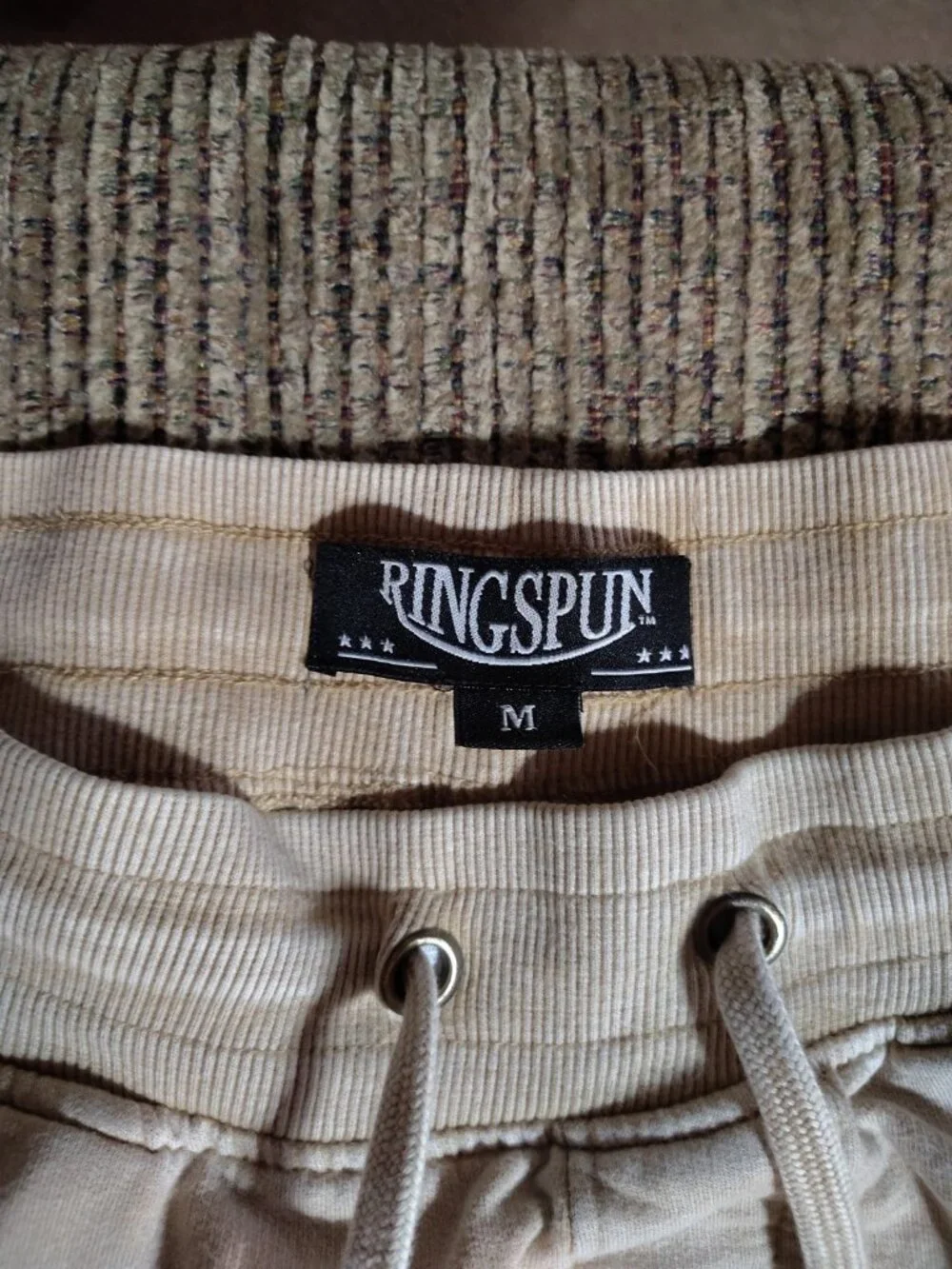 Ringspun KhakiFlared Joggers Drawstring Waist Men's MediumGym Athletic Wear